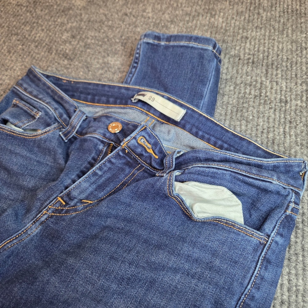 Levis Skinny Jeans Womens 29 Dark Wash Blue Stretch Denim Casual Classic